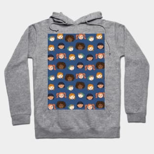 Kid portraits pattern Hoodie